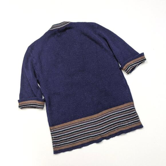 Vintage Sweater Unisex Children's Size 7 Mr. Rogers Navy 2-in-1 - Picture 2 of 3